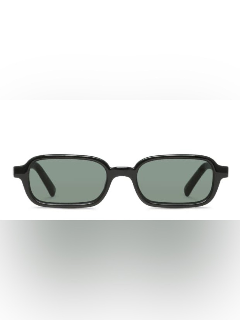 Le Specs Black Frame Sunglasses with Green Lenses